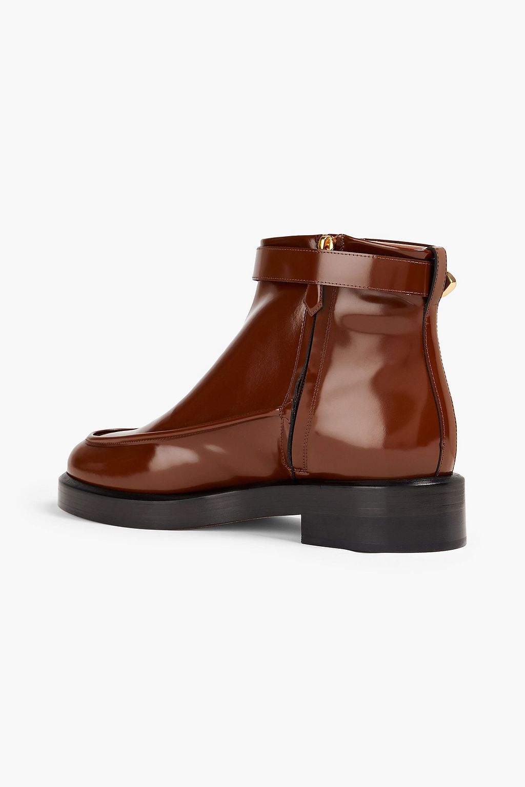 ALBERTA FERRETTI 글로시 가죽 앵클 부츠