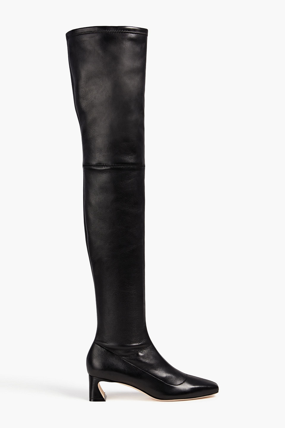 Alberta Ferretti 60mm Stretch Suede Over-the-knee Boots In Black