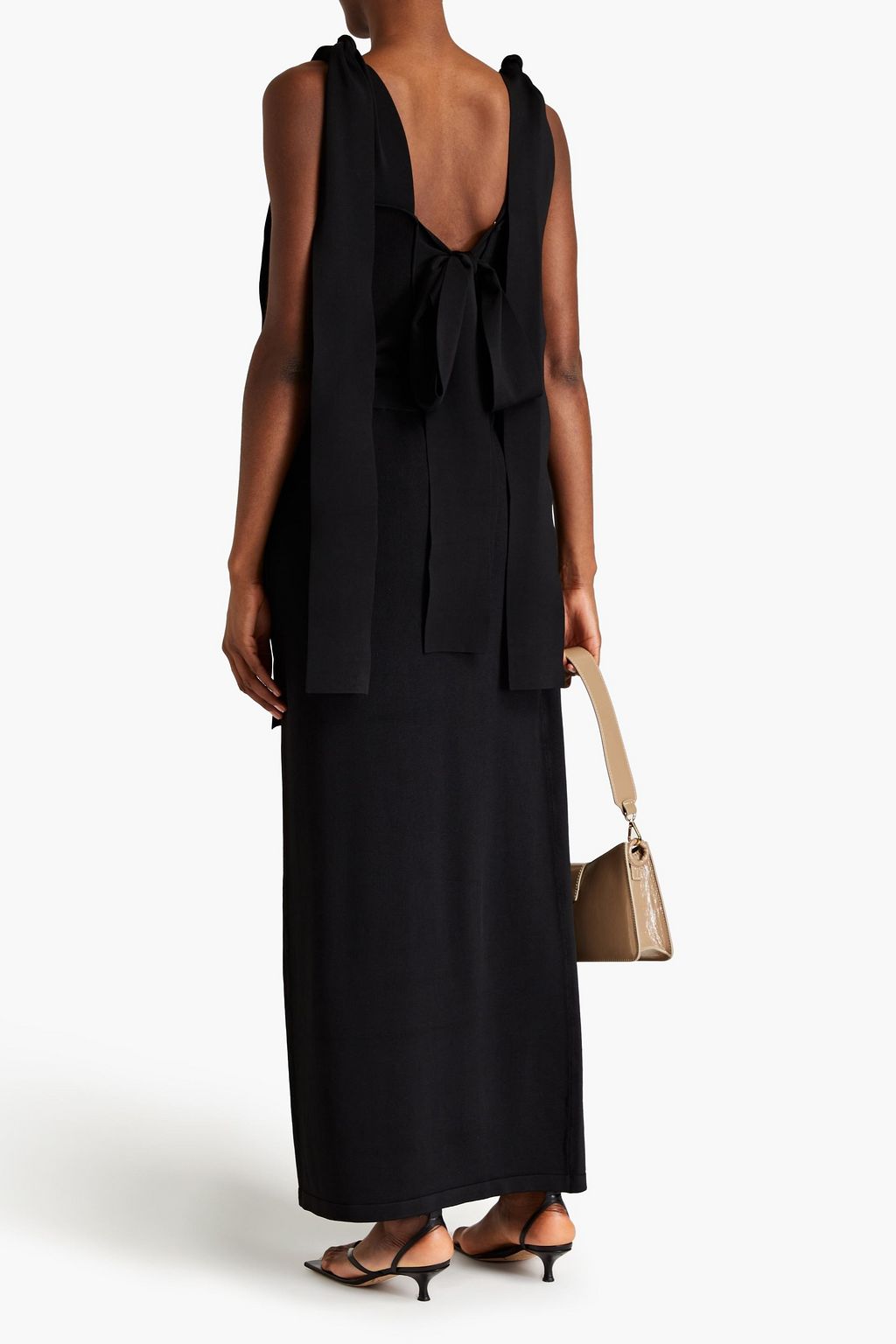 BY MALENE BIRGER Mei tie-detailed knitted top