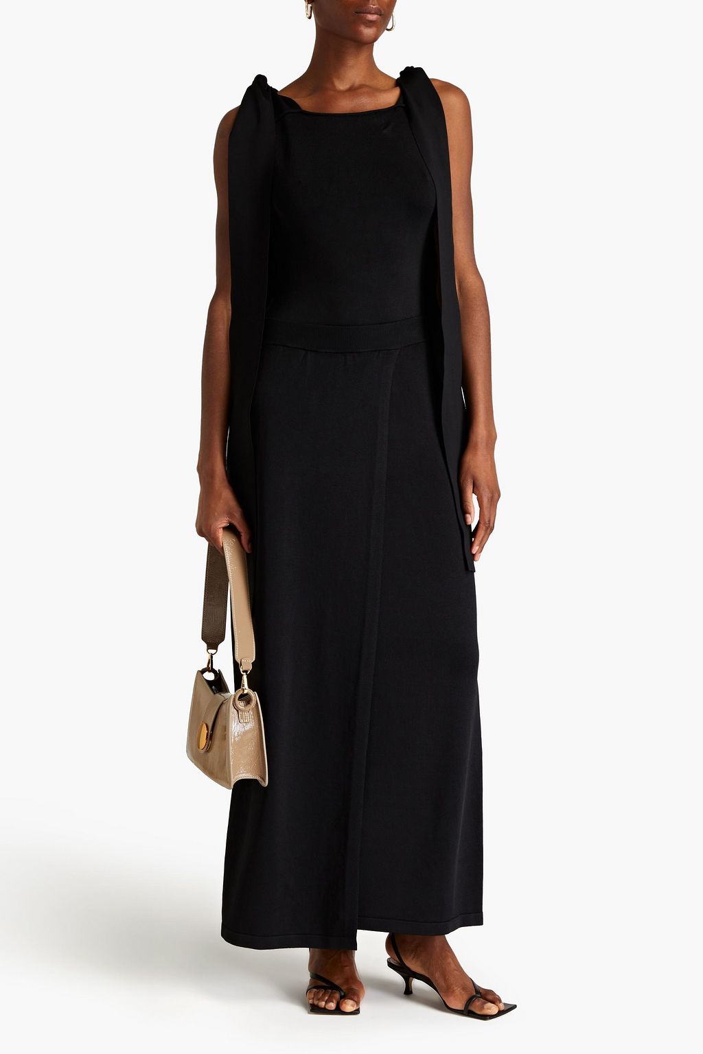 BY MALENE BIRGER Mei tie-detailed knitted top