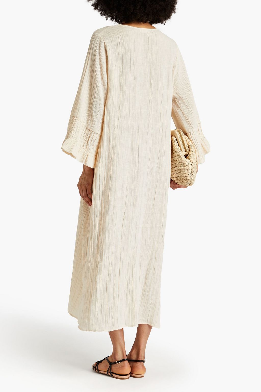 BY MALENE BIRGER Rielle crinkled ramie midi dress