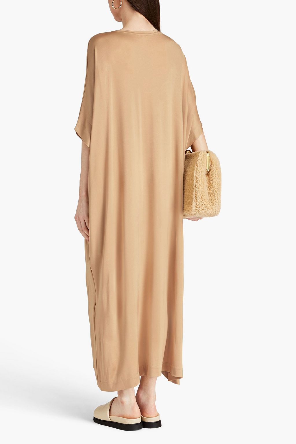 BY MALENE BIRGER 오버사이즈 새틴 저지 맥시 드레스