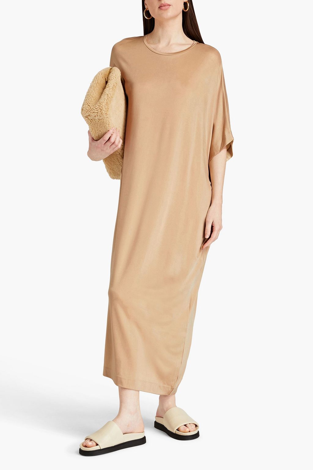 BY MALENE BIRGER 오버사이즈 새틴 저지 맥시 드레스
