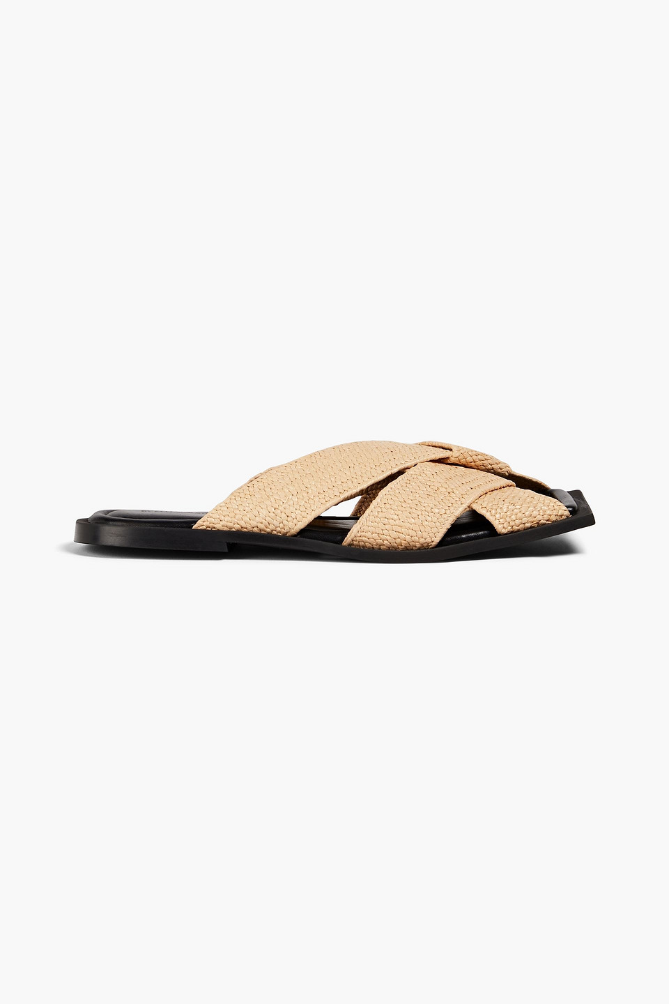 By Malene Birger Faux Raffia Sandals In Beige