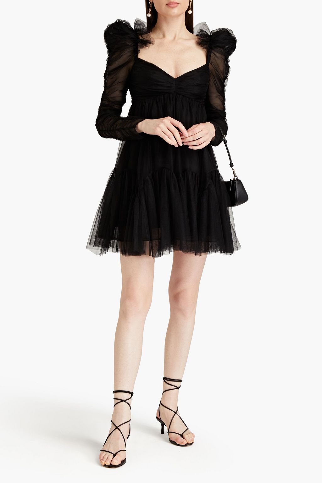 ZIMMERMANN Ruched tulle mini dress