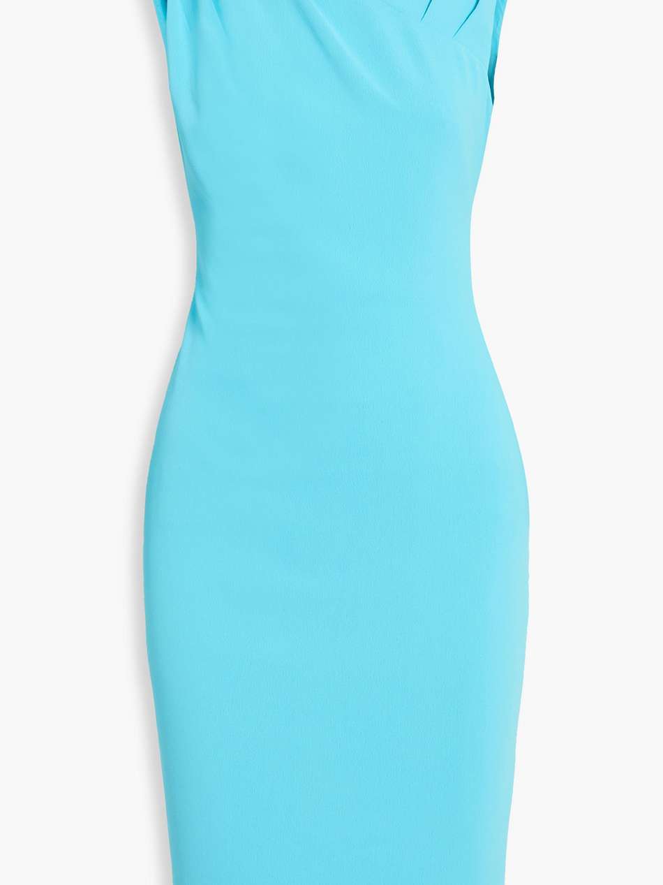 pleated crepe dress