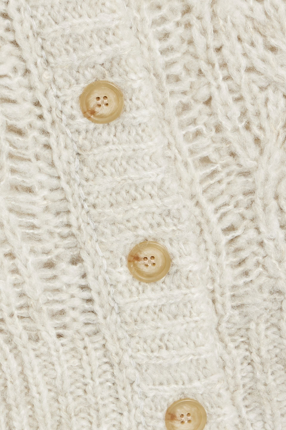 Atm Anthony Thomas Melillo Cable-knit Cardigan In Grey Green