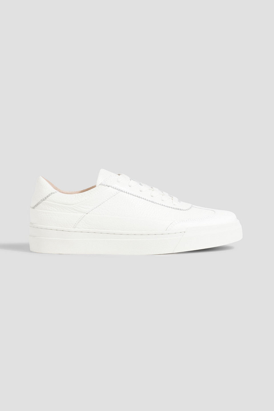 Gina pebbled-leather sneakers