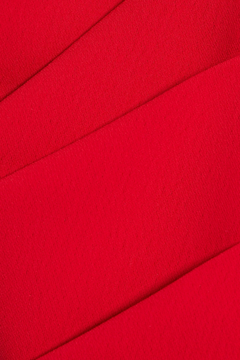 Badgley Mischka Pleated Drape Sleeve Sheath Dress In Red