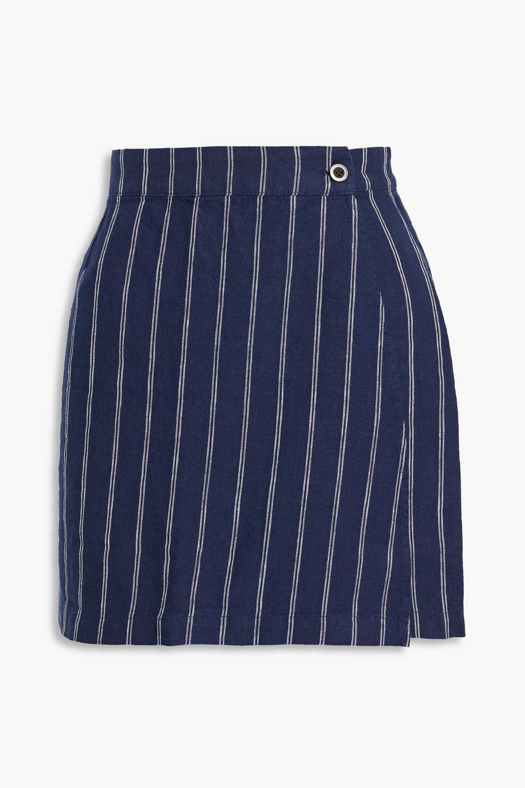 Navy blue mini wrap on sale skirt