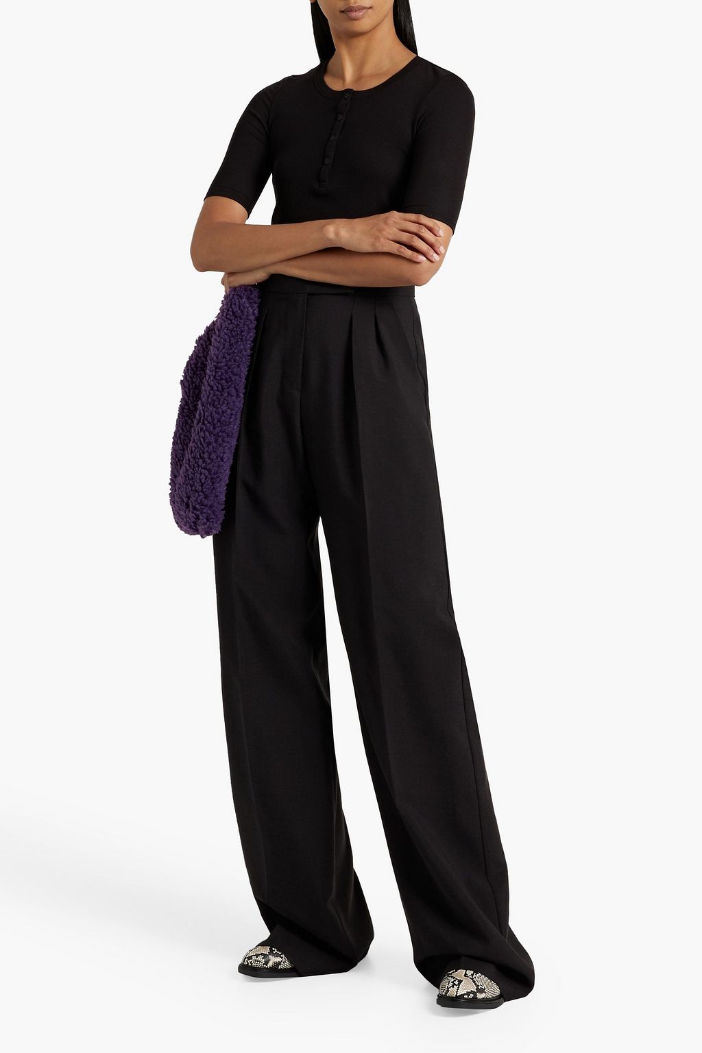 ATM ANTHONY THOMAS MELILLO Ribbed stretch-modal jersey top