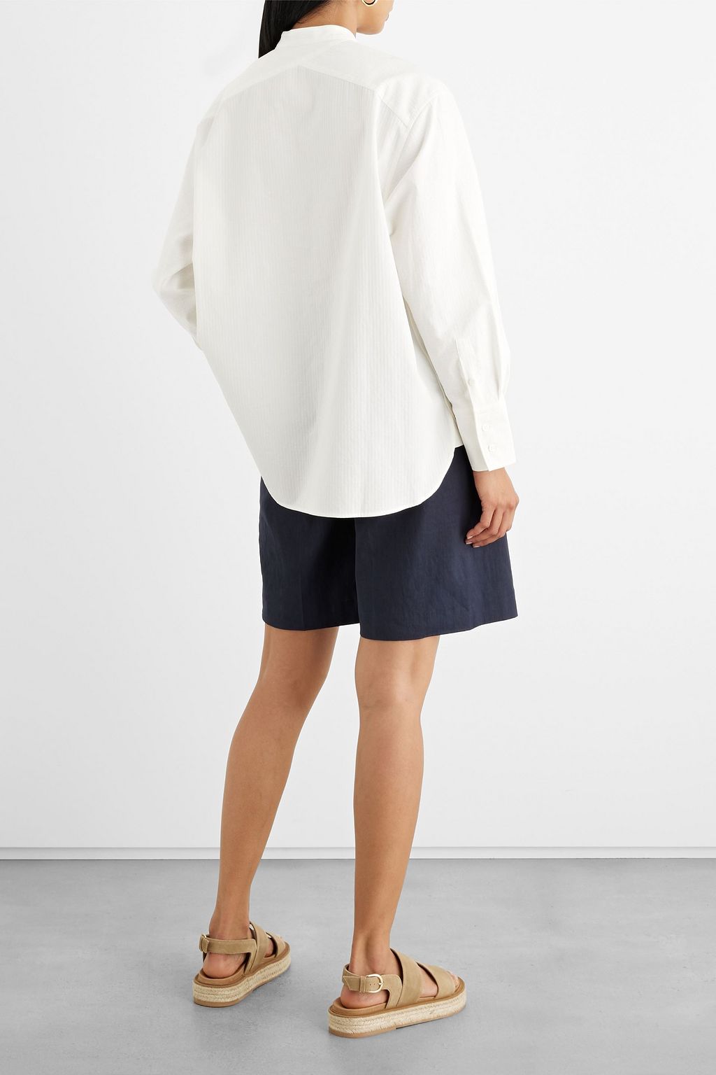 IRIS & INK Tyra organic cotton-jacquard shirt