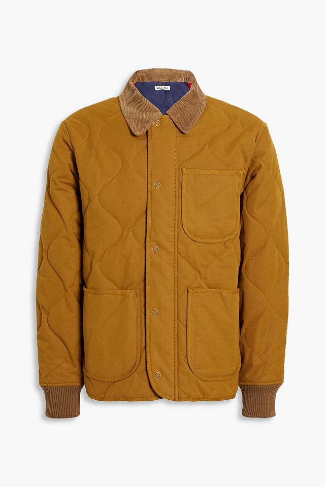 Philip corduroy-trimmed cotton-blend canvas jacket