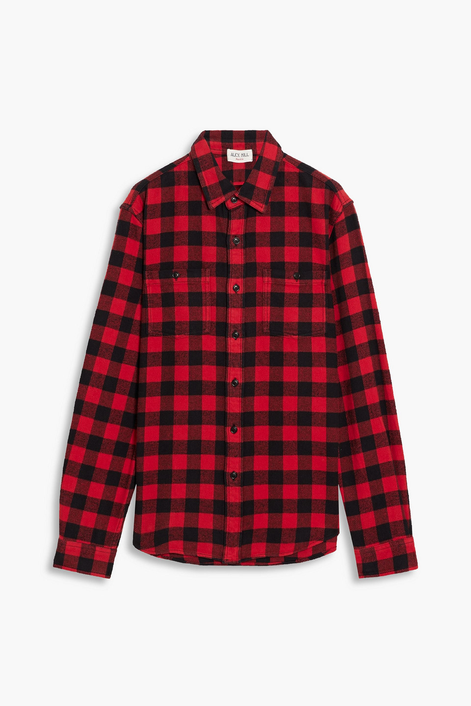 ALEX MILL CHECKED COTTON-FLANNEL SHIRT