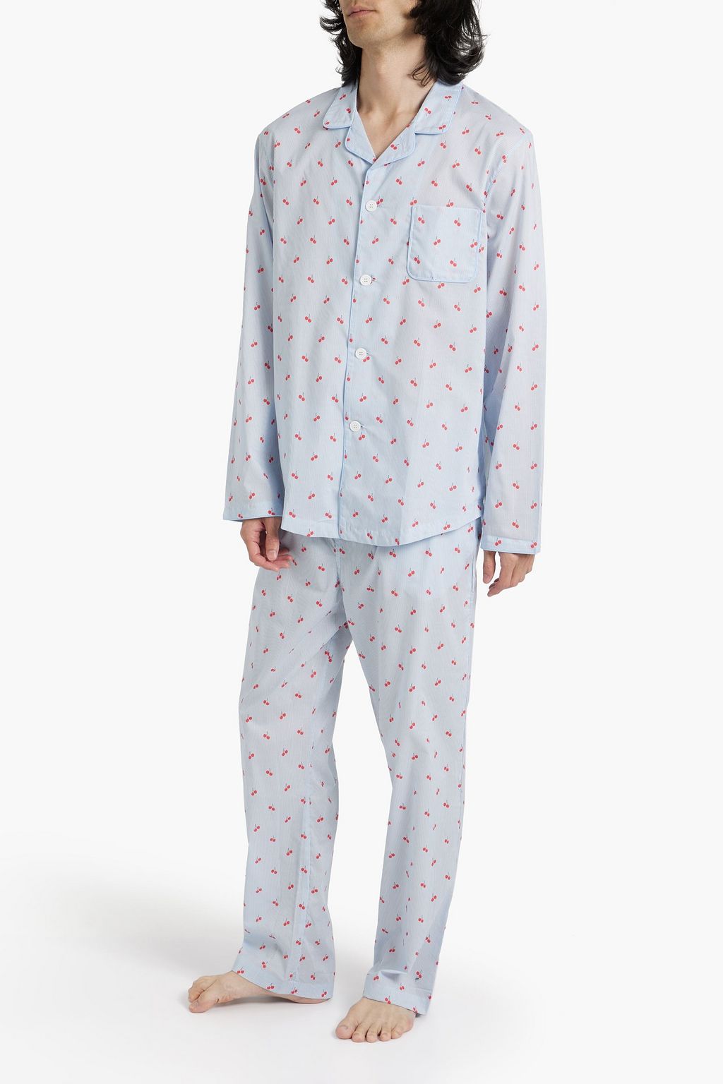 DEREK ROSE Nelson printed cotton poplin pajama set THE OUTNET