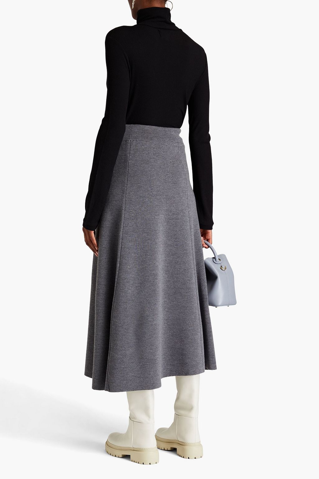 LOULOU STUDIO Embroidered ribbed jersey turtleneck sweater