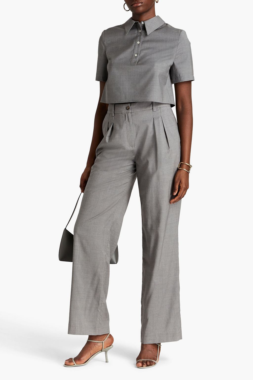 LOULOU STUDIO Sbiru pleated wool wide-leg pants