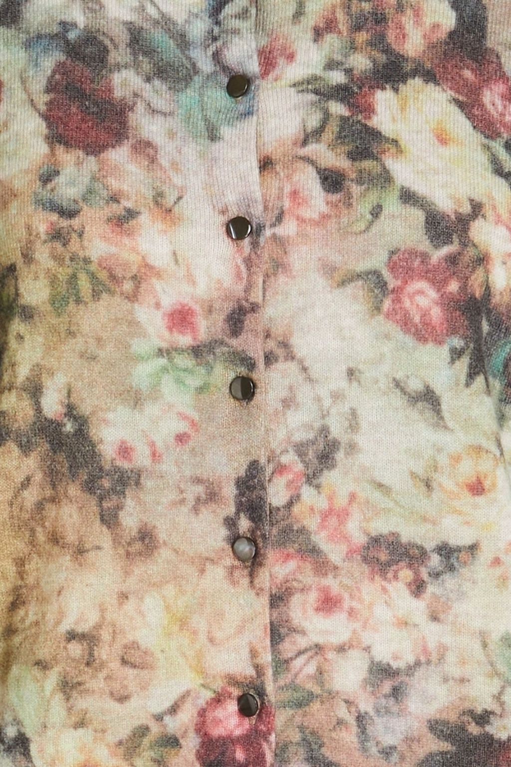 AUTUMN CASHMERE Floral-print cashmere cardigan