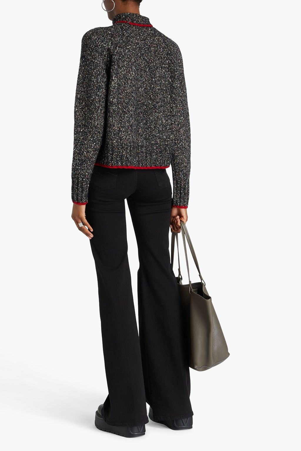 AUTUMN CASHMERE Donegal knitted turtleneck sweater