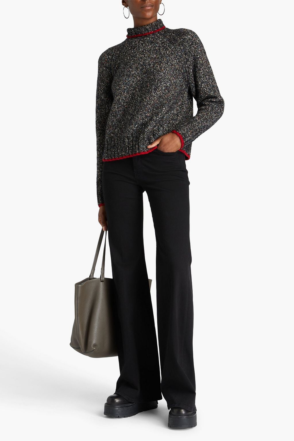 AUTUMN CASHMERE Donegal knitted turtleneck sweater