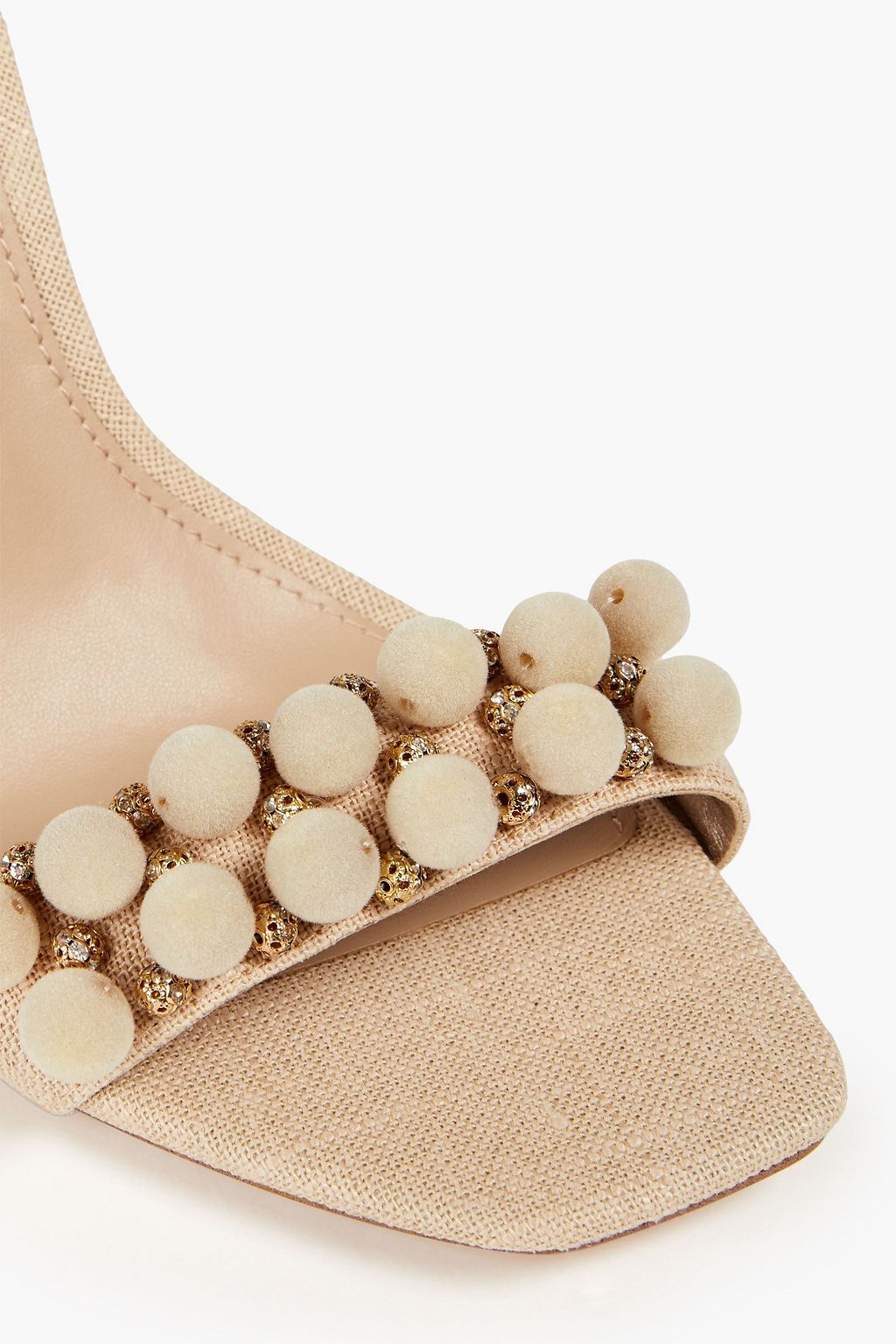 SAM EDELMAN صندل «لويلا» من الكانفاس مزين بالخرز