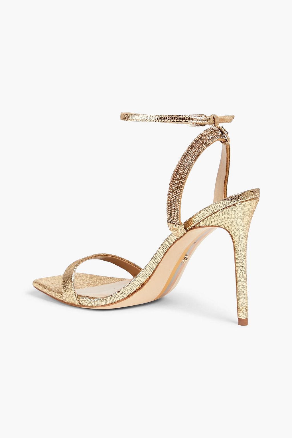 SAM EDELMAN صندل «أوفيليا» من الجلد بنمط السحلية بلون ميتاليك مزيّن بزخارف
