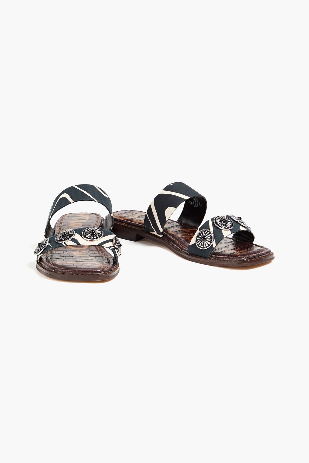 SAM EDELMAN صندل «هيرا» من القطن مزين بزخارف وطبعات