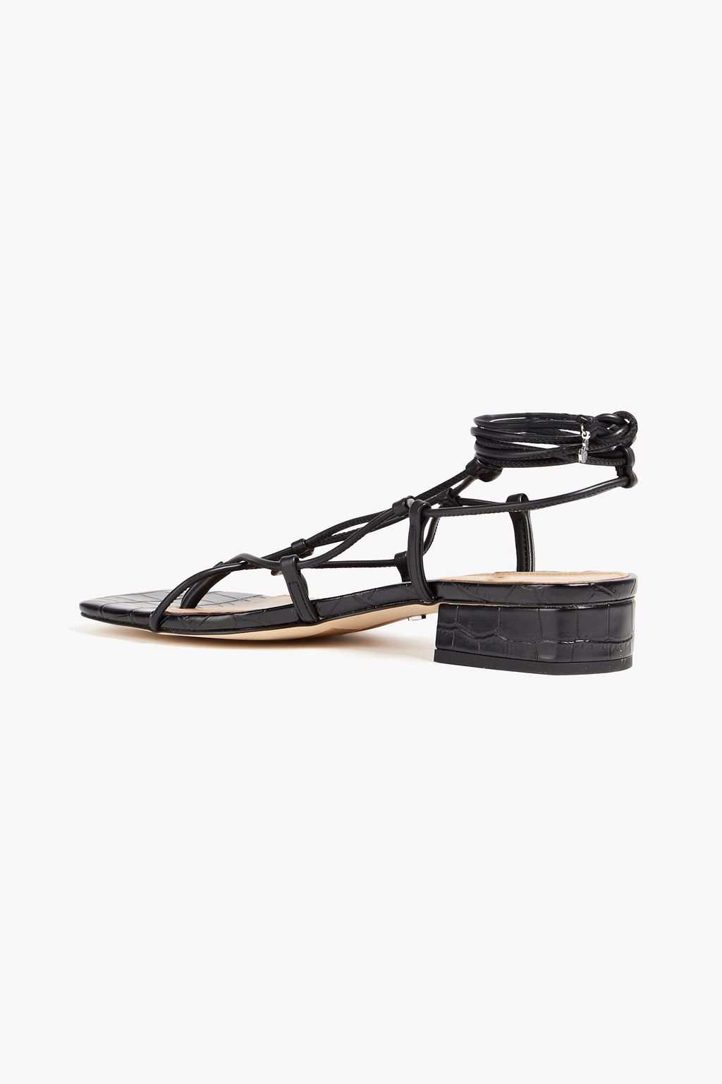 SAM EDELMAN Daffy faux croc-effect leather sandals | THE OUTNET