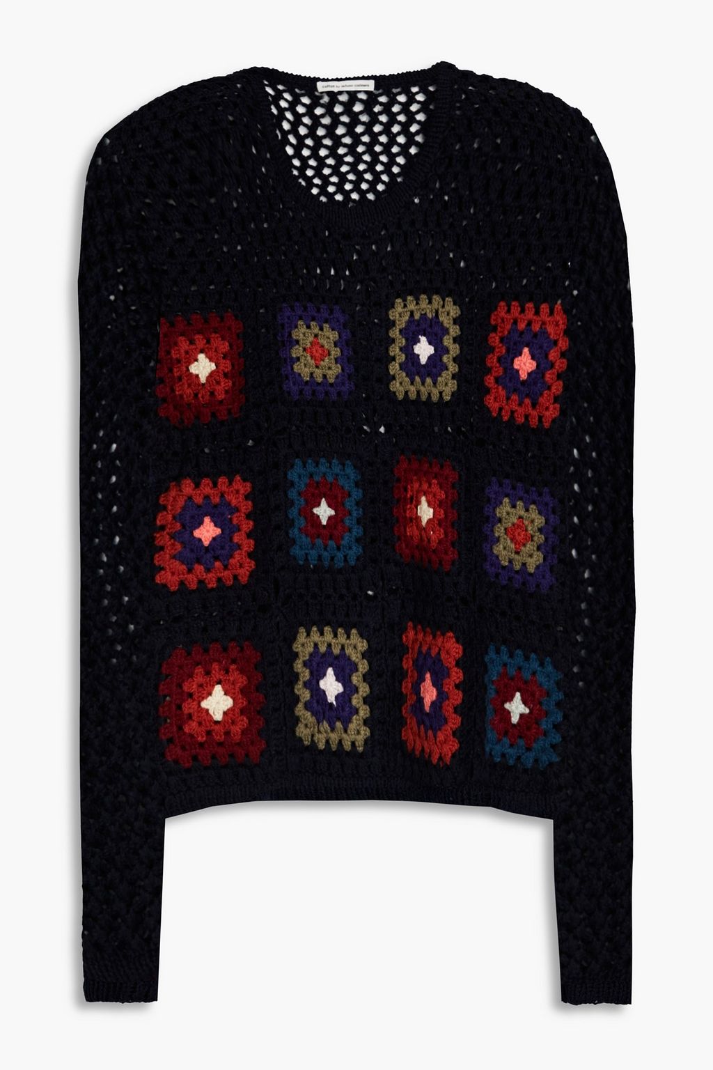 Intarsia cotton sweater