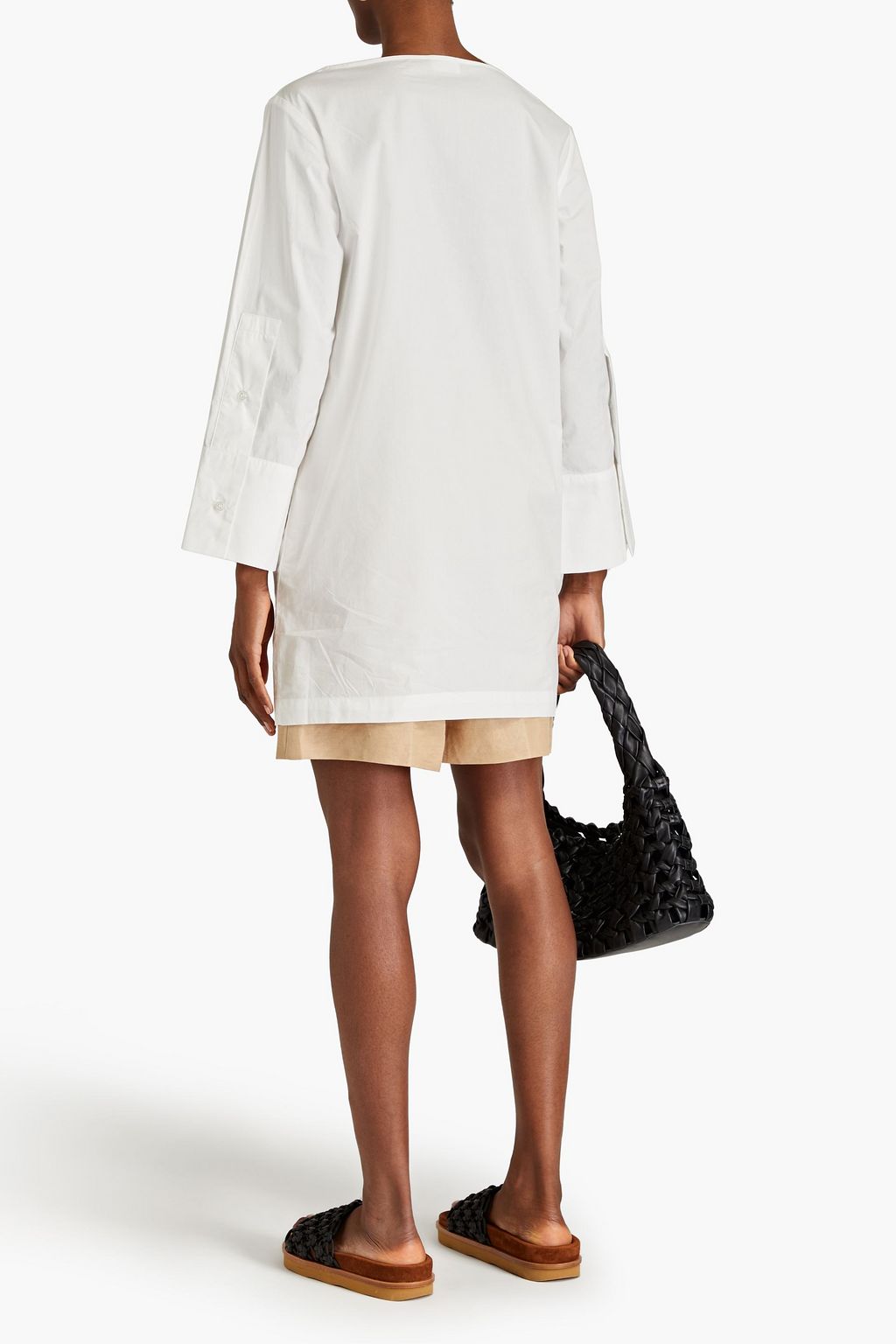 BY MALENE BIRGER Baltimore cotton-poplin and piqué top