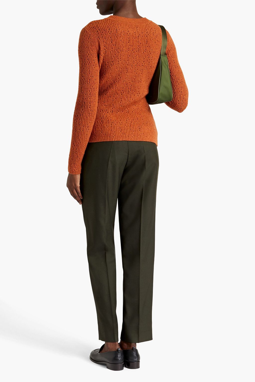 AUTUMN CASHMERE Pointelle-knit cashmere sweater
