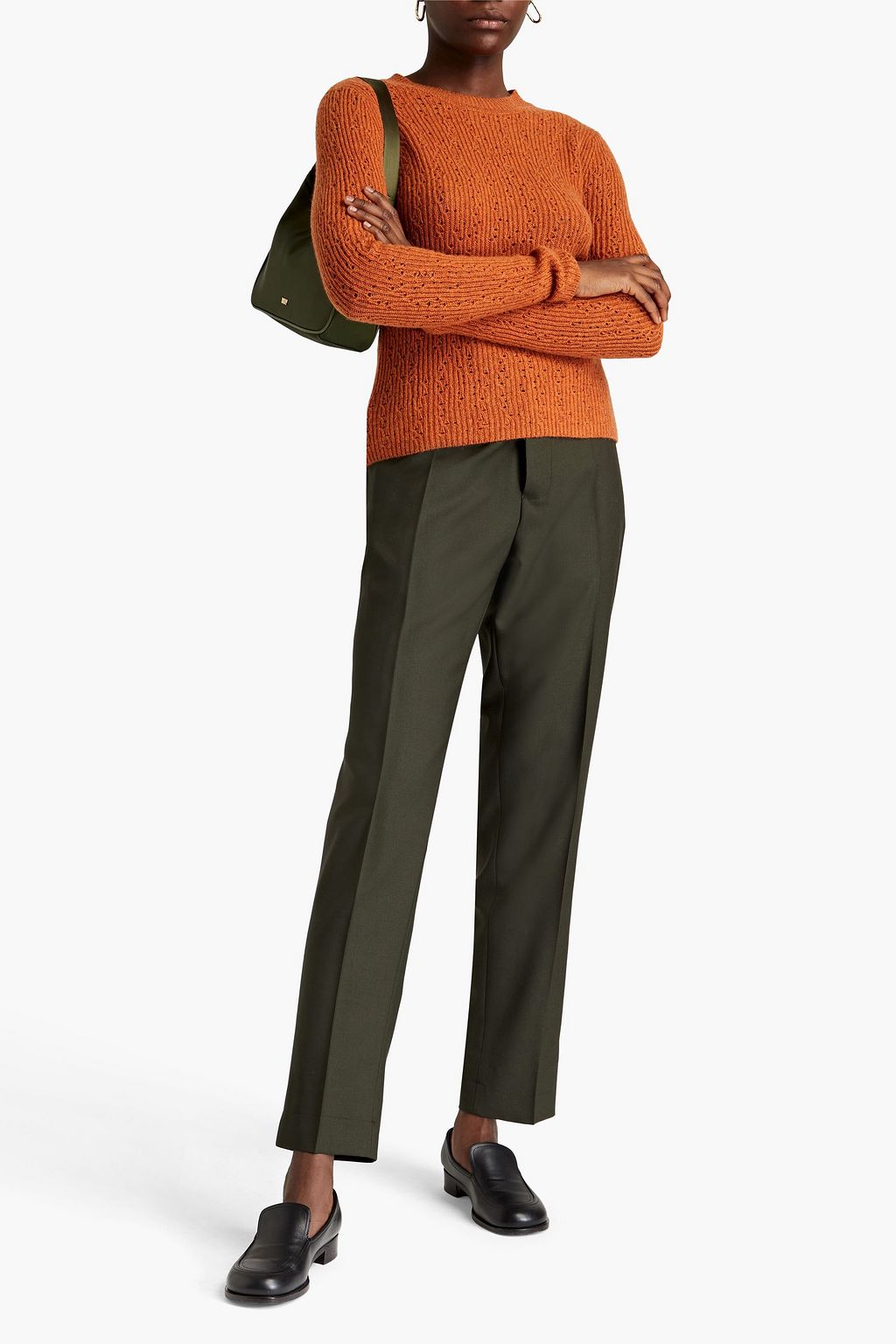 AUTUMN CASHMERE Pointelle-knit cashmere sweater