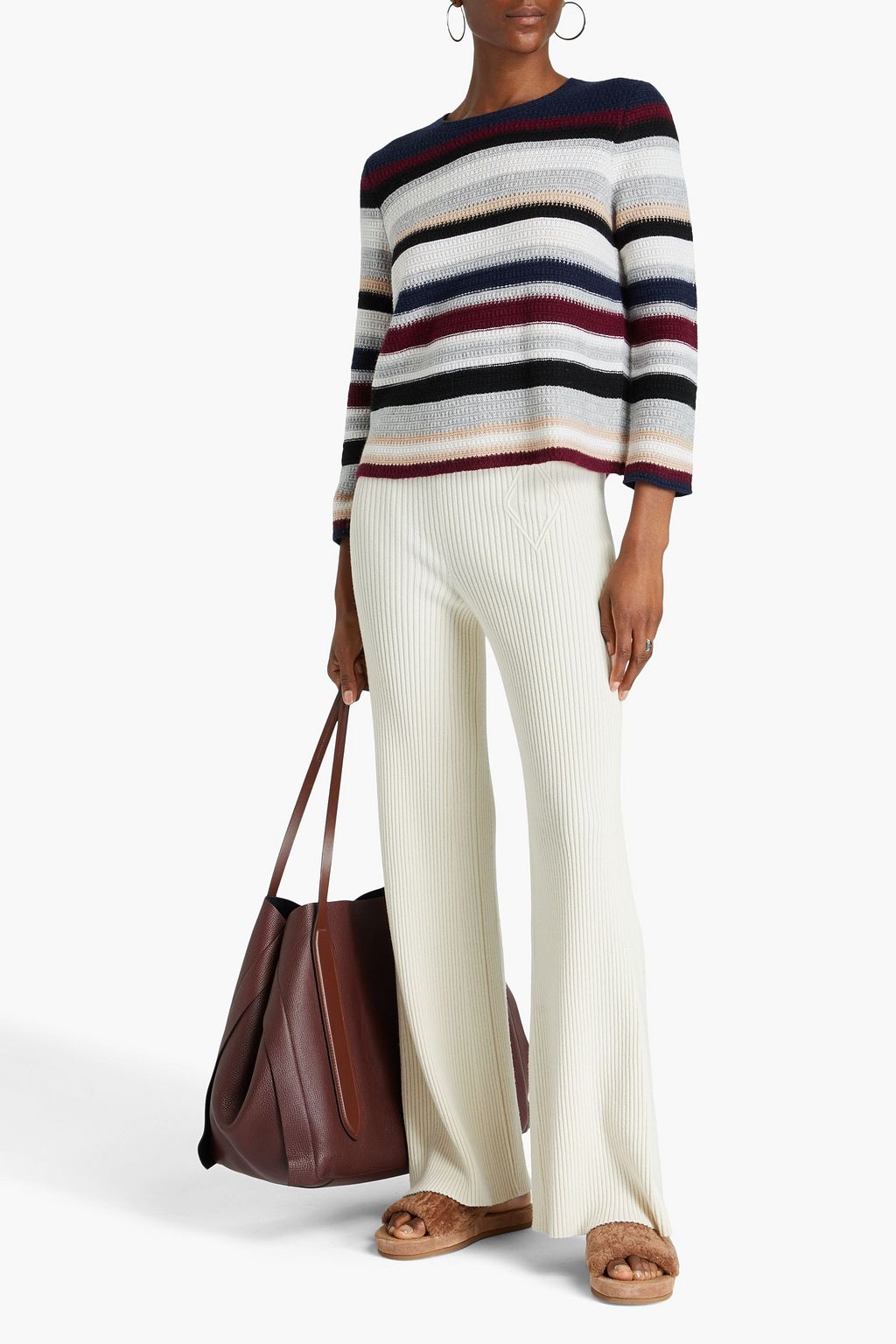 AUTUMN CASHMERE Striped cashmere sweater