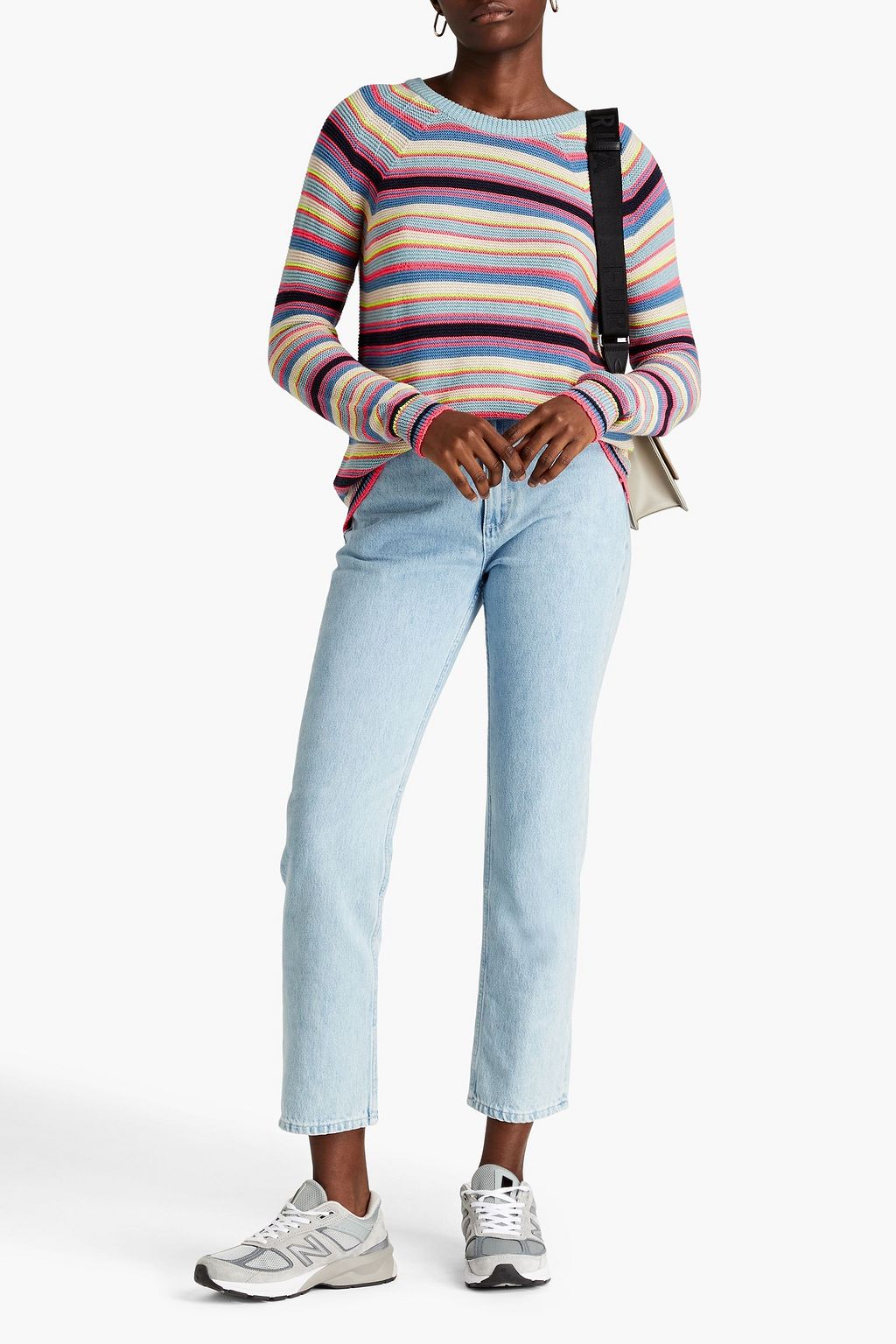 COTTON BY AUTUMN CASHMERE Striped cotton sweater