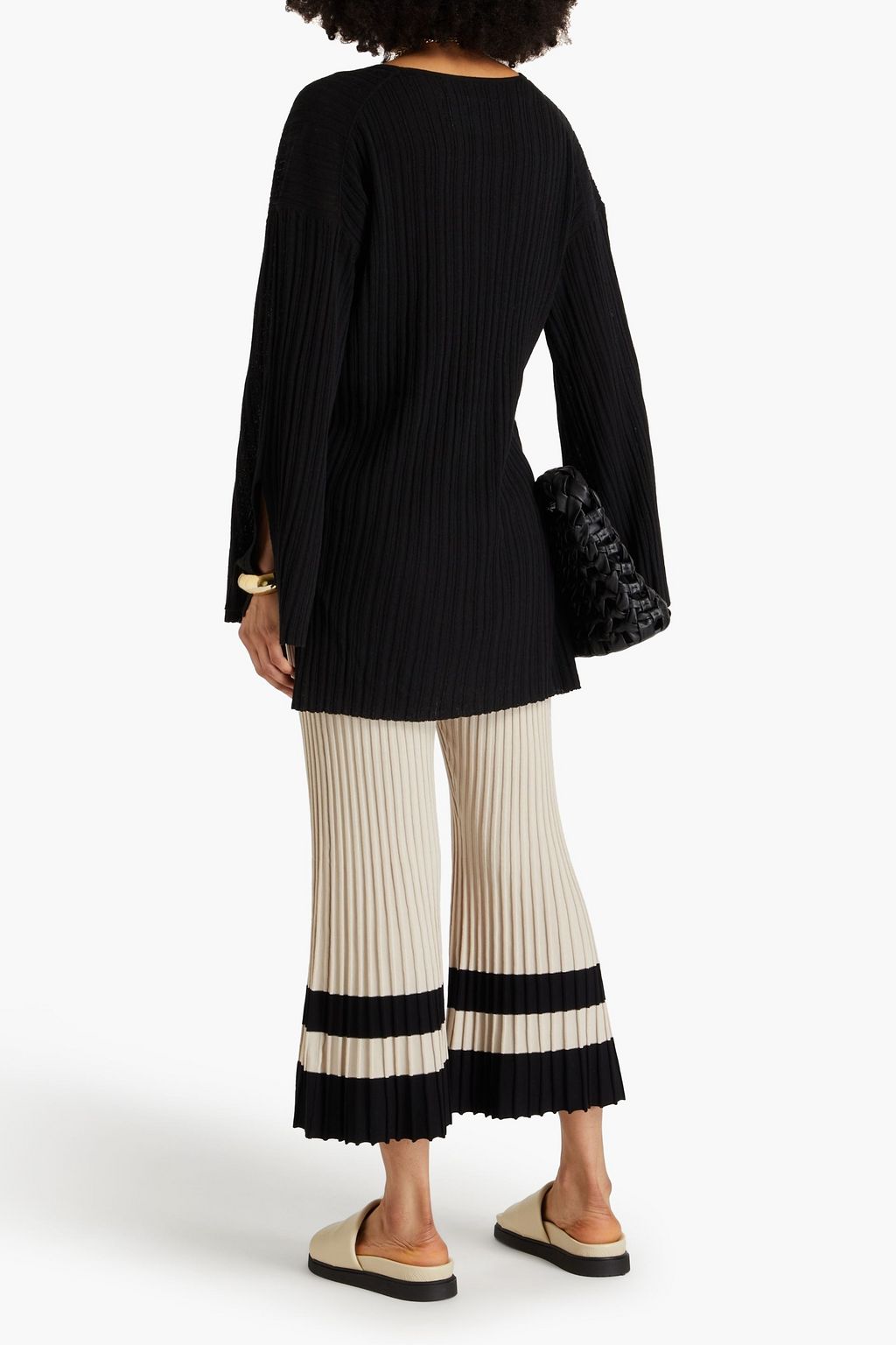 BY MALENE BIRGER كنزة رياضية «إيريساندرا» من نسيج بحبكة مضلّعة