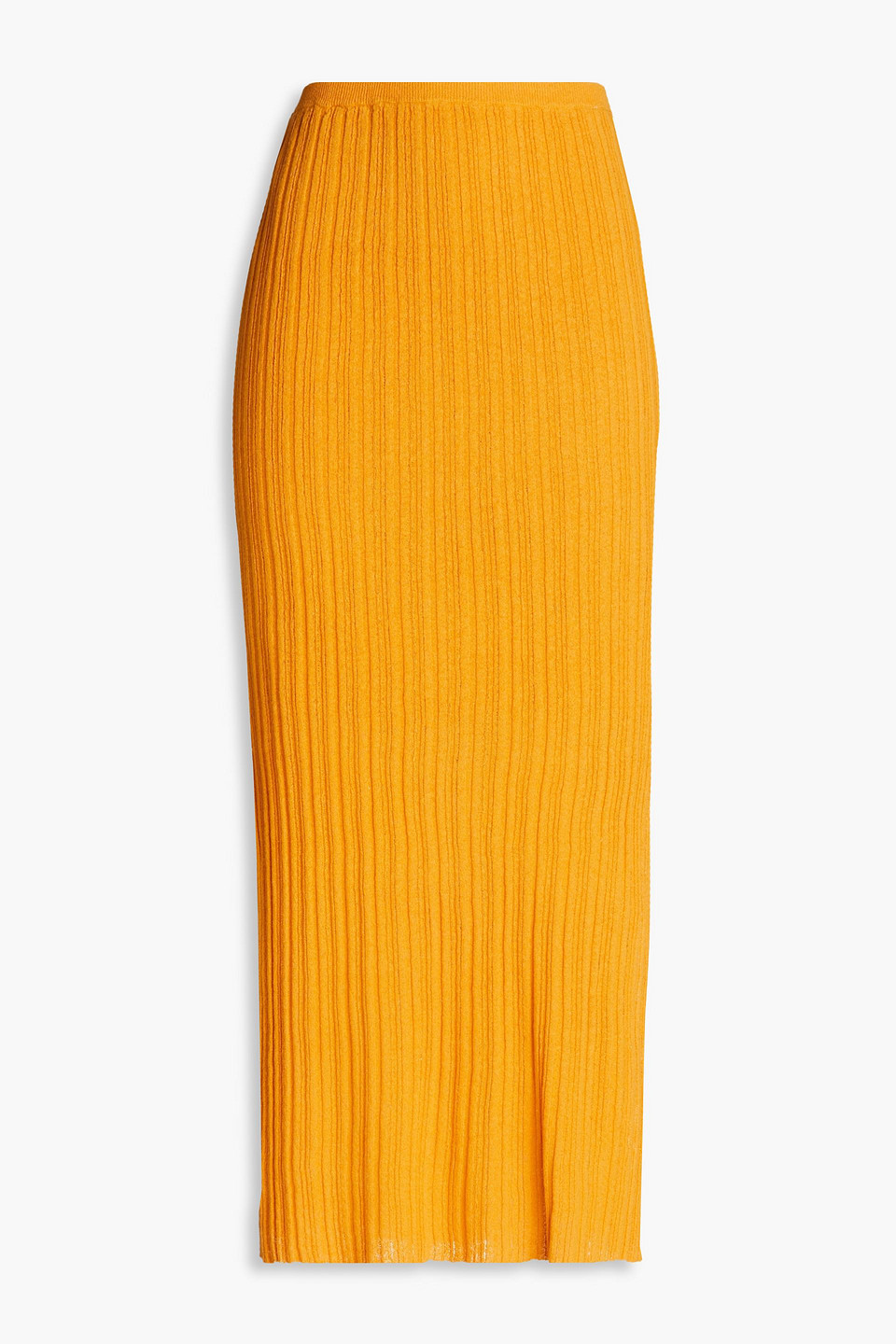 Irvana ribbed-knit midi skirt