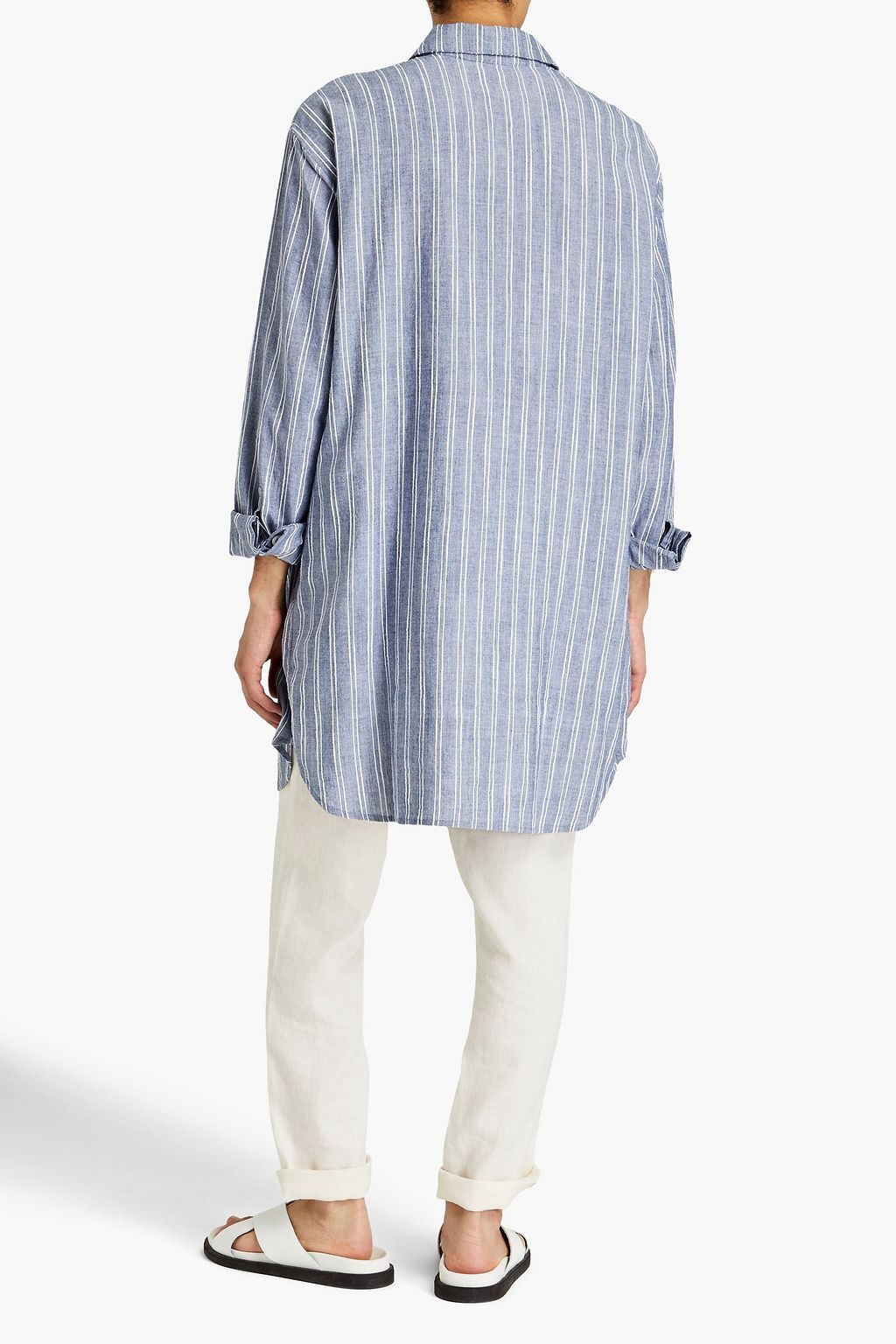 SMR DAYS Striped slub cotton shirt