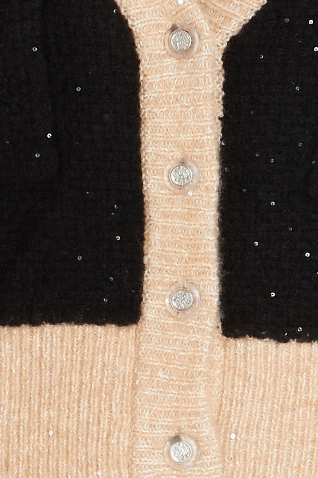 AUTUMN CASHMERE Sequined two-tone cashmere-blend cardigan
