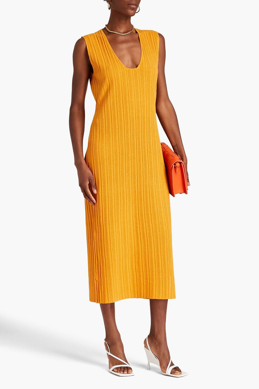 BY MALENE BIRGER Isole ribbed-knit midi dress