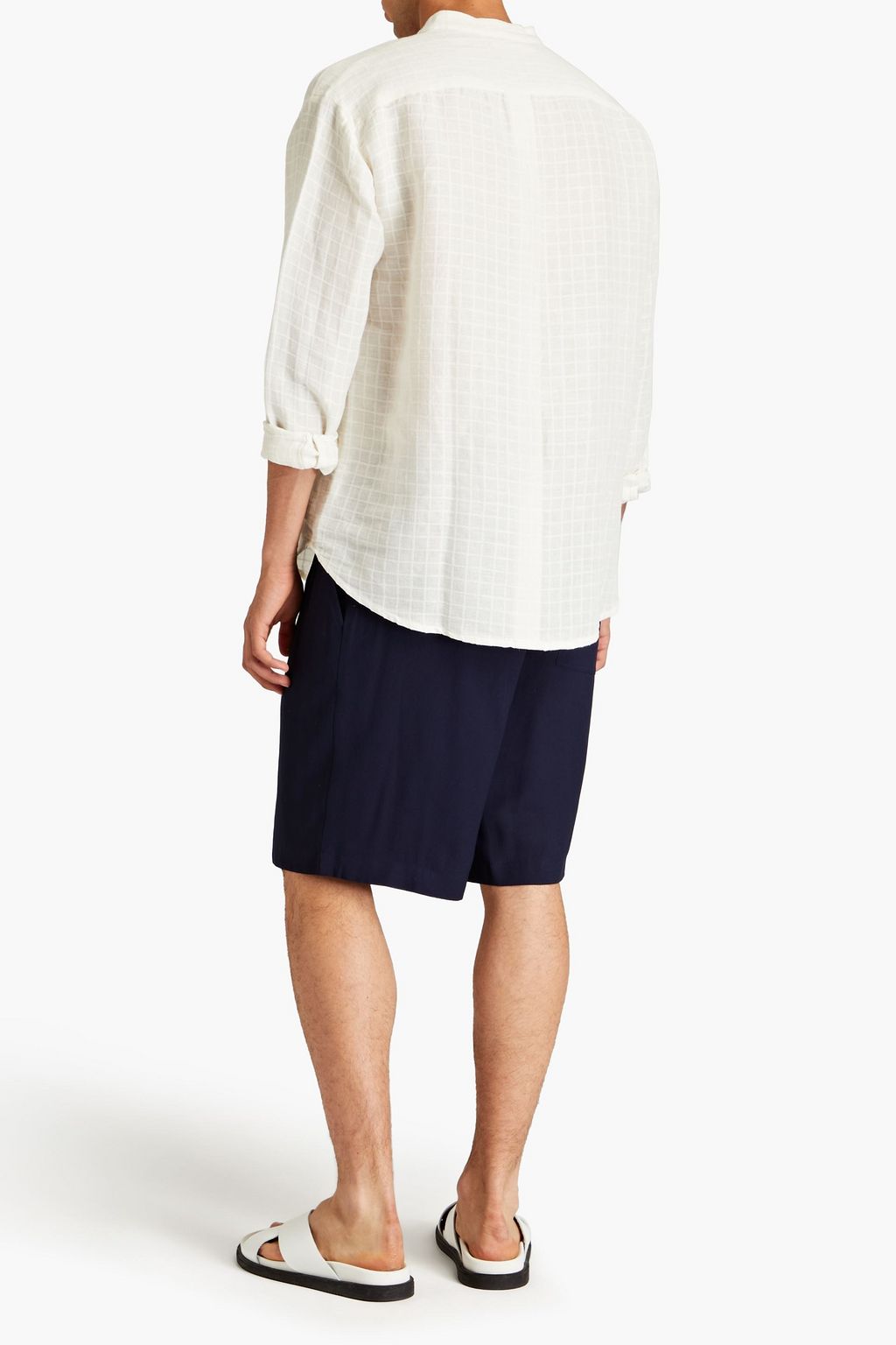 SMR DAYS Tulum Hemd aus Jacquard aus einer Leinen-Baumwollmischung