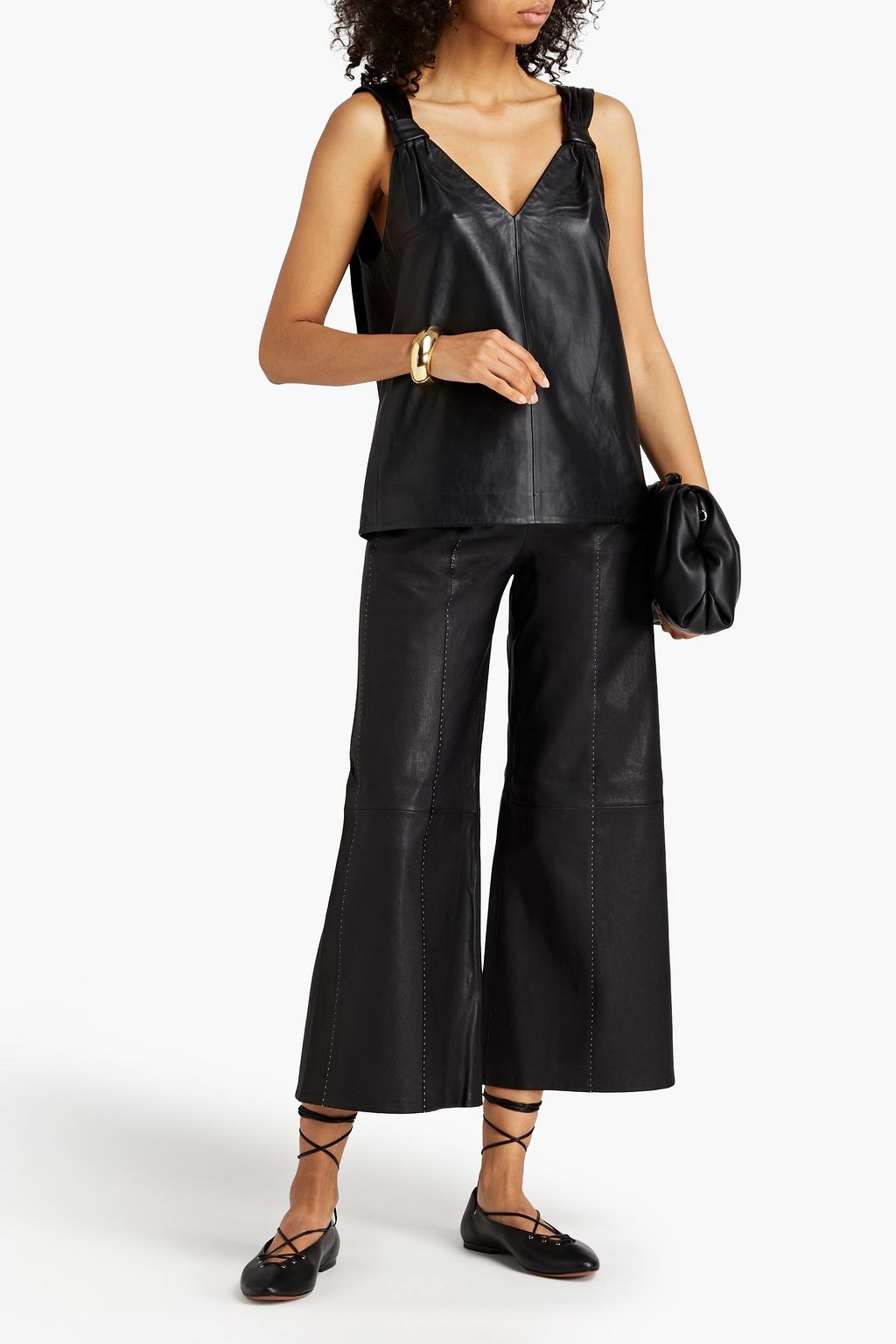 BY MALENE BIRGER Milora leather wide-leg pants