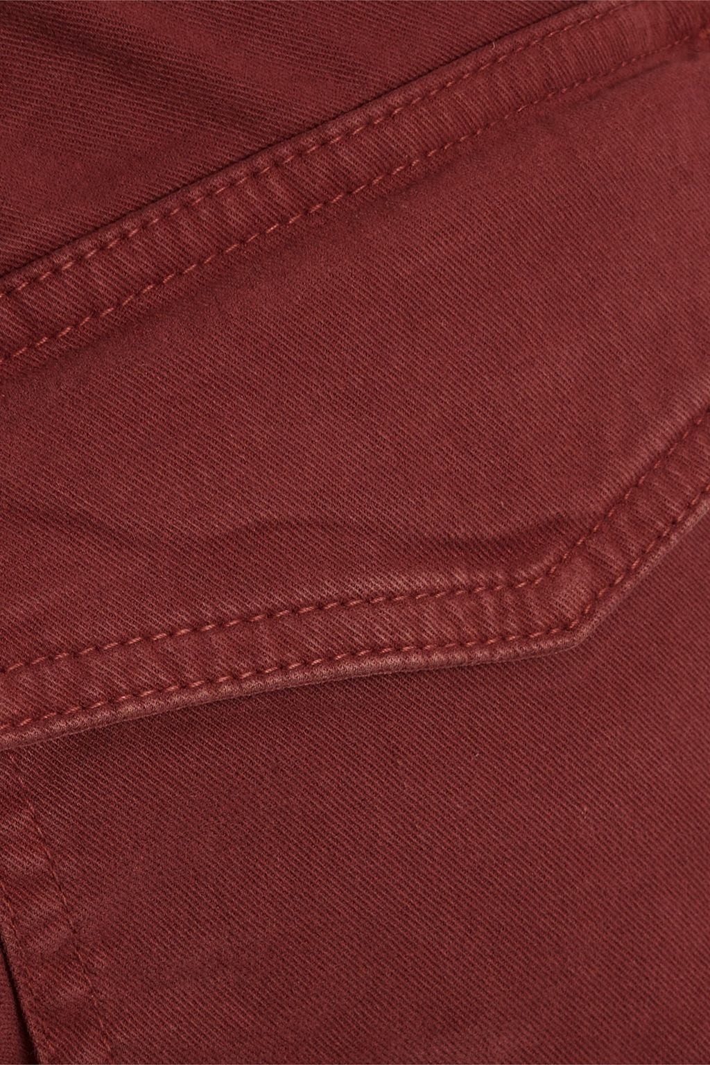 NILI LOTAN Cropped stretch cotton-twill tapered pants