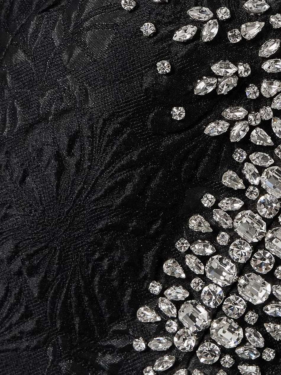 eleanor crystal-embellished cloqué midi dress