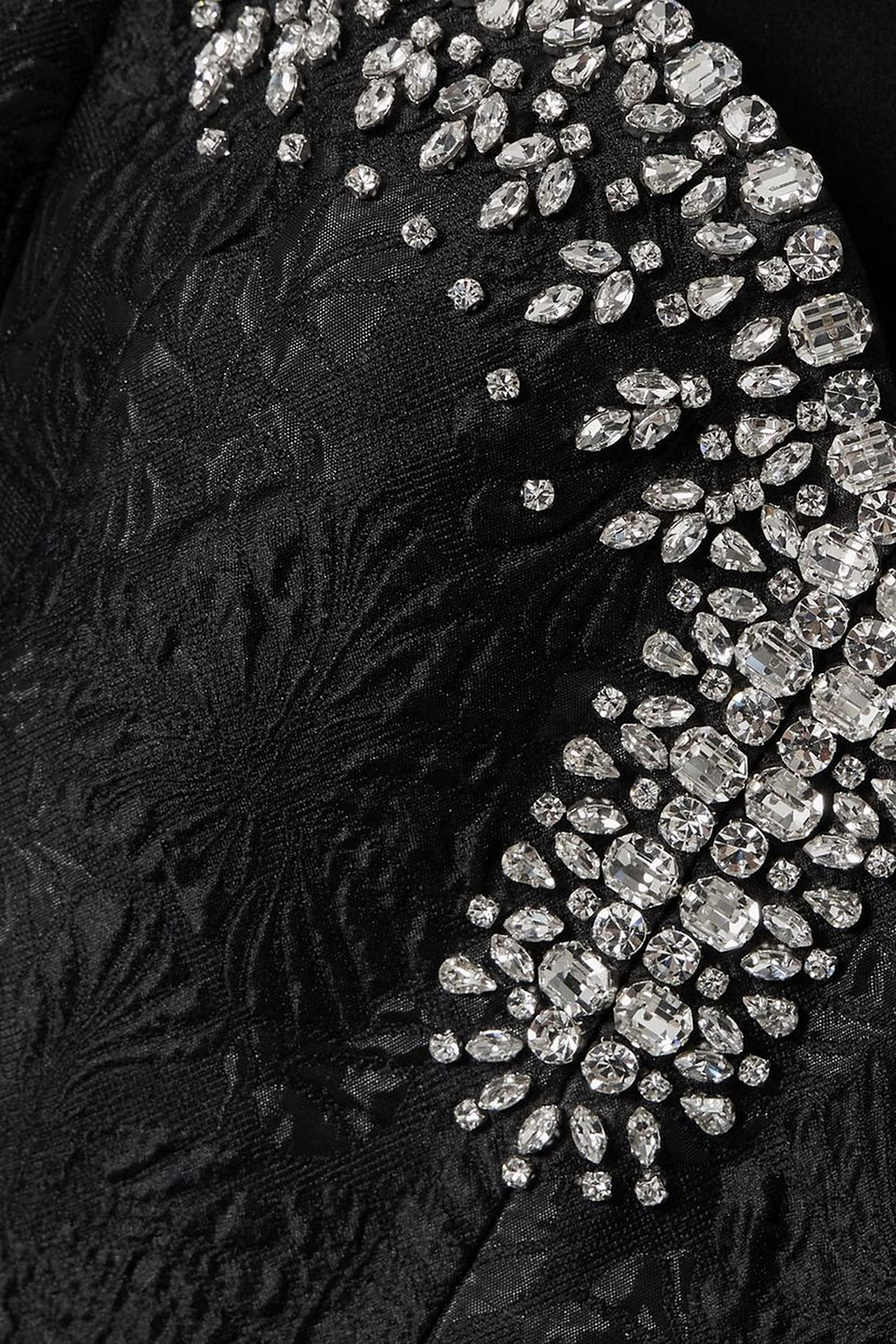 HUISHAN ZHANG ELEANOR CRYSTAL-EMBELLISHED CLOQUÉ MIDI DRESS