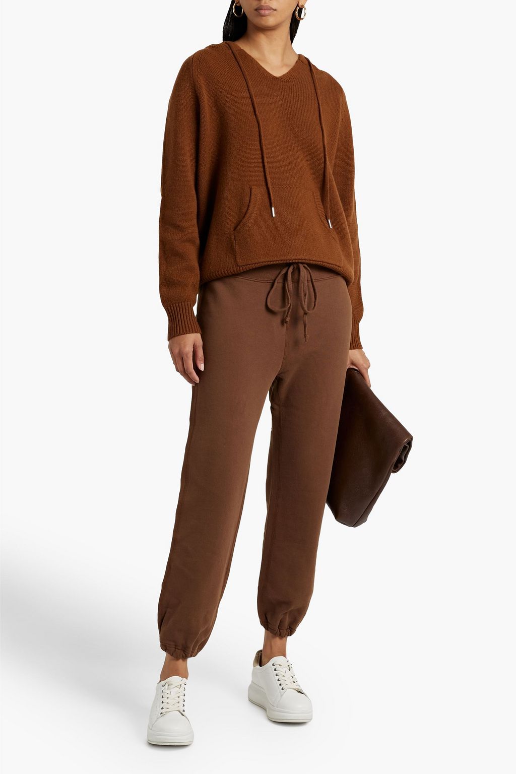 NILI LOTAN French cotton-terry track pants