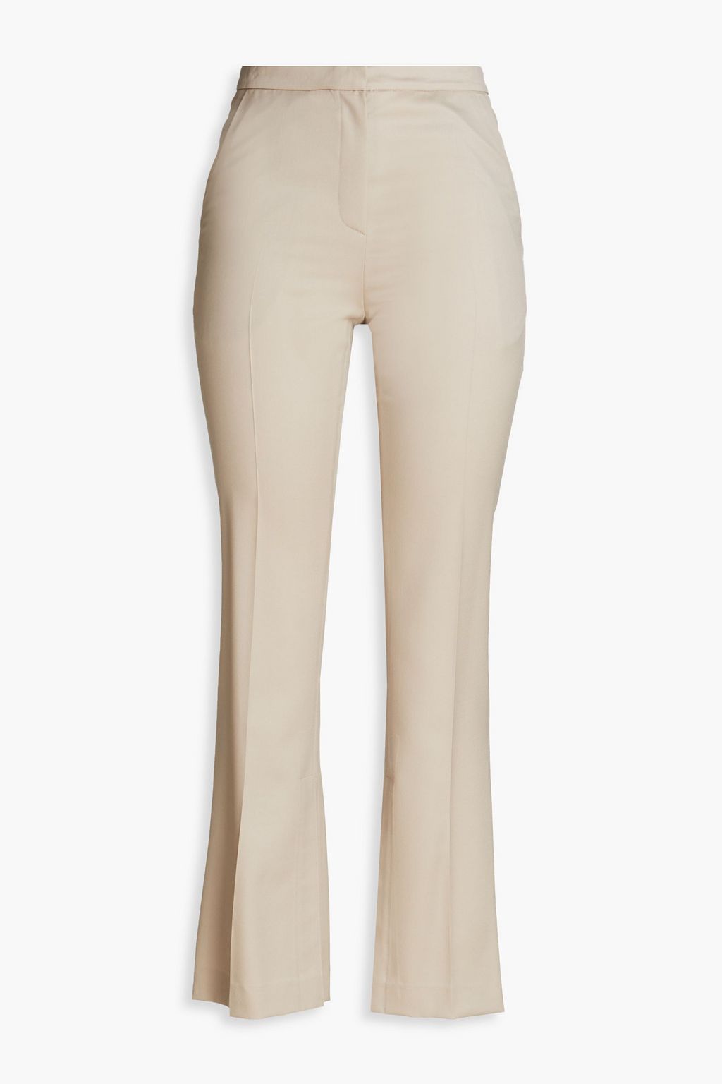 Wool twill bootcut pants