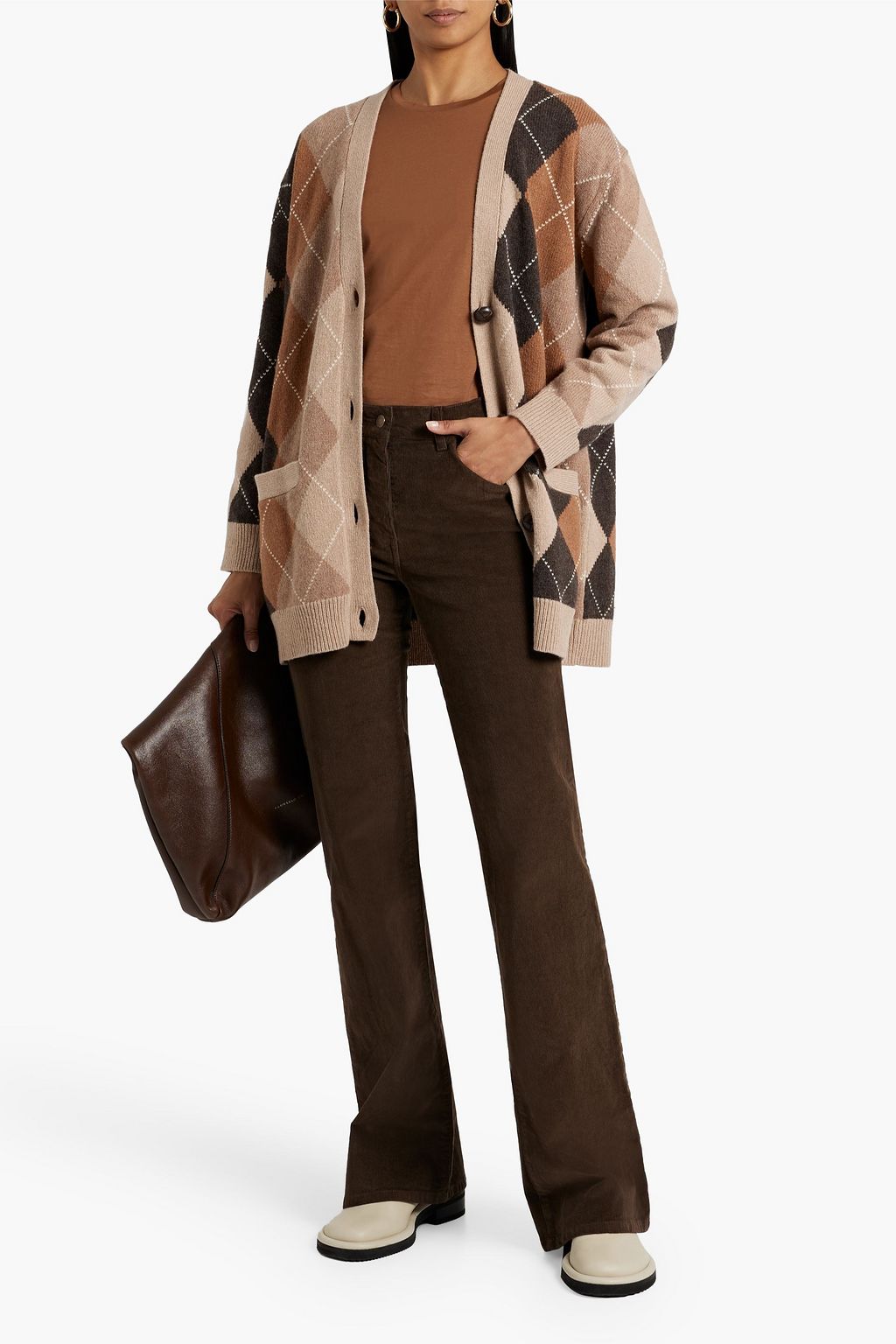 NILI LOTAN Celia cotton-blend corduroy bootcut pants