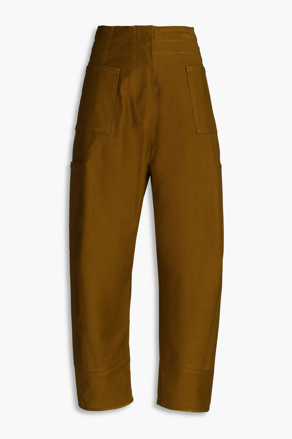 Lvir Cropped Karottenhose Aus Stretch-baumwoll-twill
