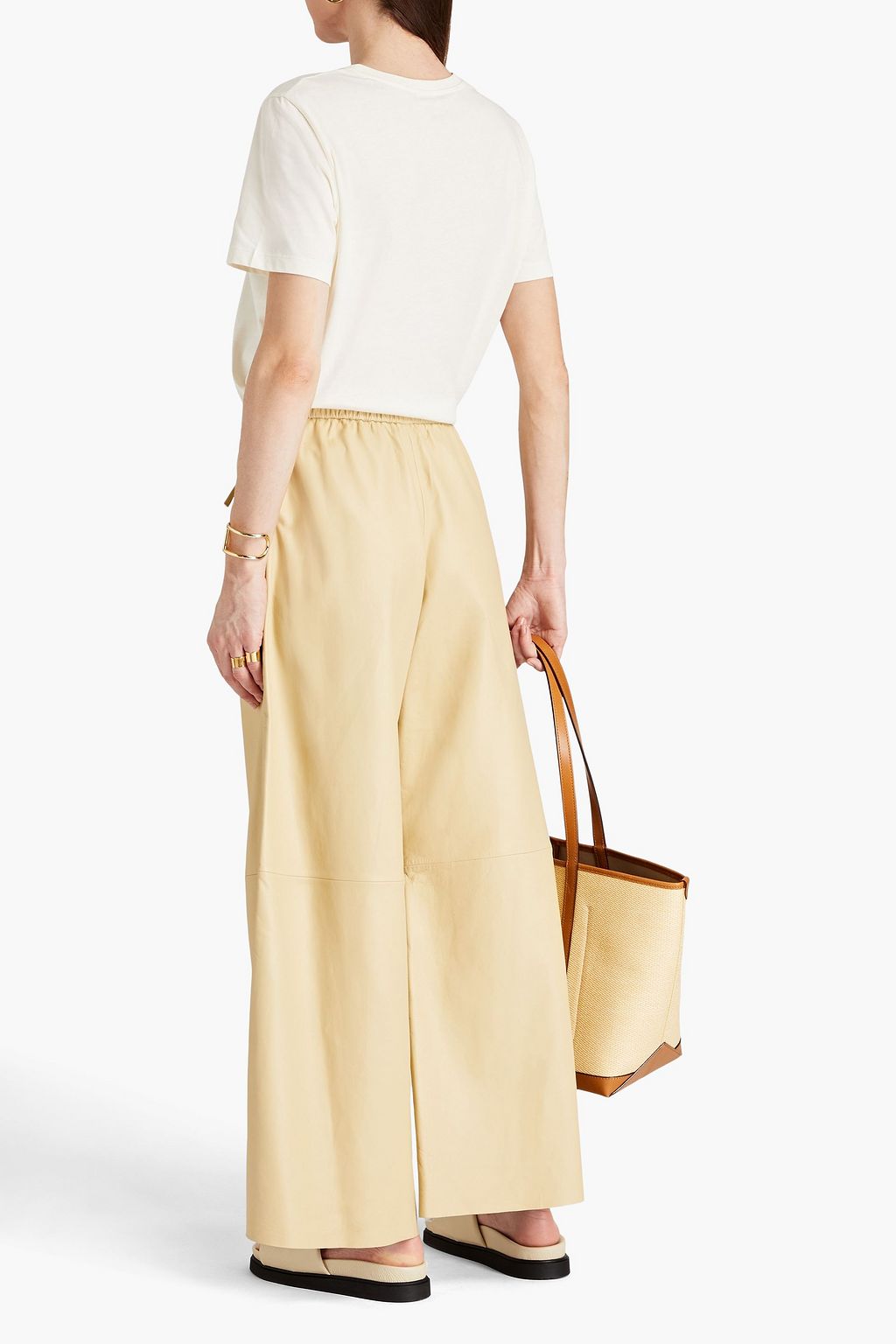 BY MALENE BIRGER レザー ワイドレッグパンツ