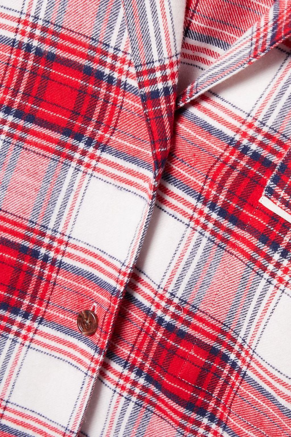 EBERJEY Checked cotton-flannel pajama set